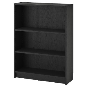 [IKEA] BILLY 책장 (블랙-참나무무늬, 106x28x80) 804.773.38
