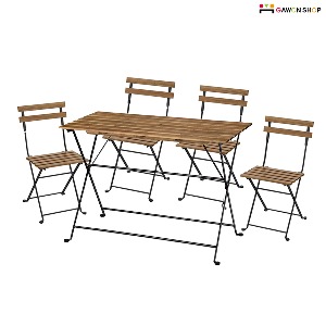 [IKEA] TARNO 4인용 야외 원목 테이블과 의자세트/식탁세트 104.719.38/001.651.28